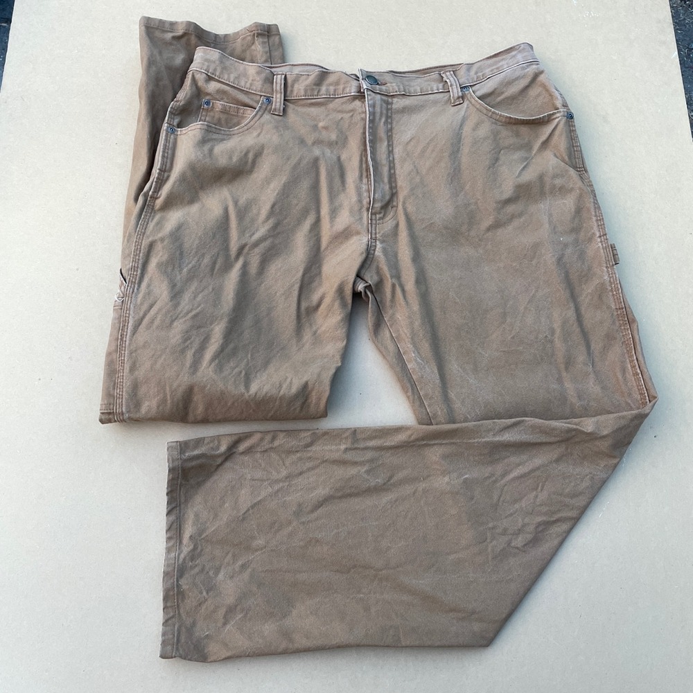 Genuine Dickies Carpenter Pants Mens 37x30 Brown Workwear Utility Duck Canvas